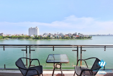 Lake view two bedrooms apartment for rent in Quang An, Tay Ho