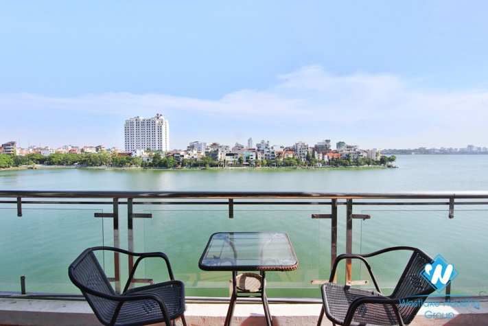Lake view two bedrooms apartment for rent in Quang An, Tay Ho