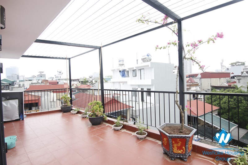 Beautiful studio on high floor with a very  big balcony for rent in Ba Dinh