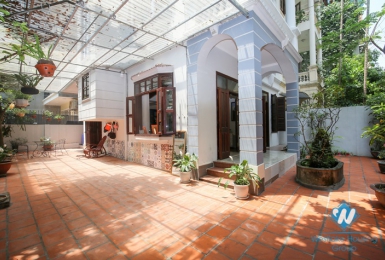 Affordable villa with large patio for rent in Tay Ho