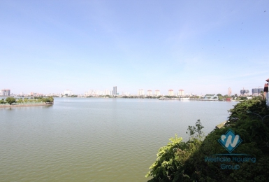 Lake view 02 bedrooms apartment for rent in Tay Ho, Hanoi.