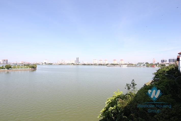 Lake view 02 bedrooms apartment for rent in Tay Ho, Hanoi.