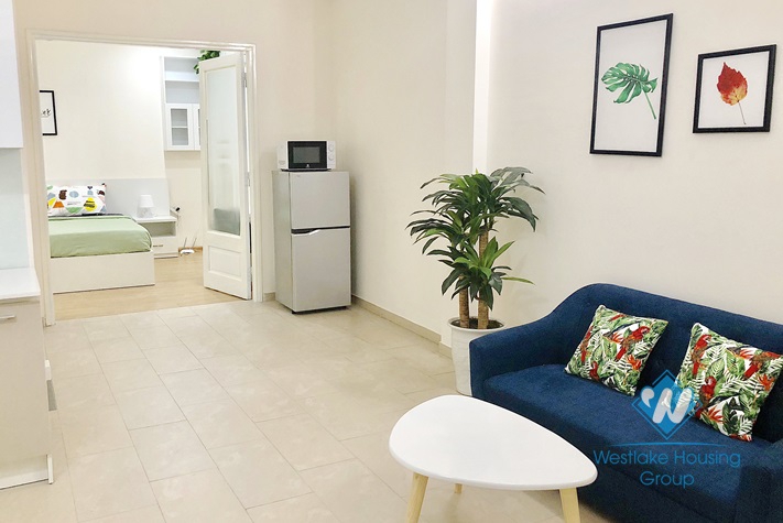 Beautiful apartment for rent in Van Cao street, Ba Dinh district.