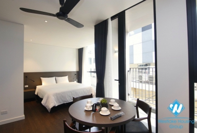   A Nice 1 bedroom studio in soughtly with lovely balcony for rent in Ba Đình