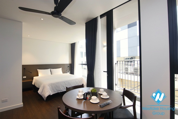   A Nice 1 bedroom studio in soughtly with lovely balcony for rent in Ba Đình