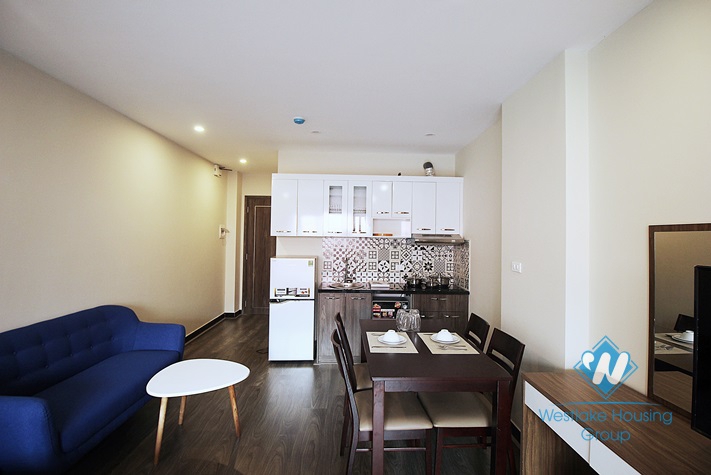 Bright studio with balcony for rent in Nhat Chieu st, Tay Ho.