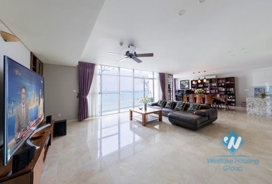 Panoramic lake view 3 bedrooms apartment for rent in Tay Ho, Hanoi