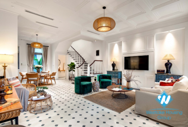 Exquisite design townhouse for remt in Vinhome Harmony Long Bien