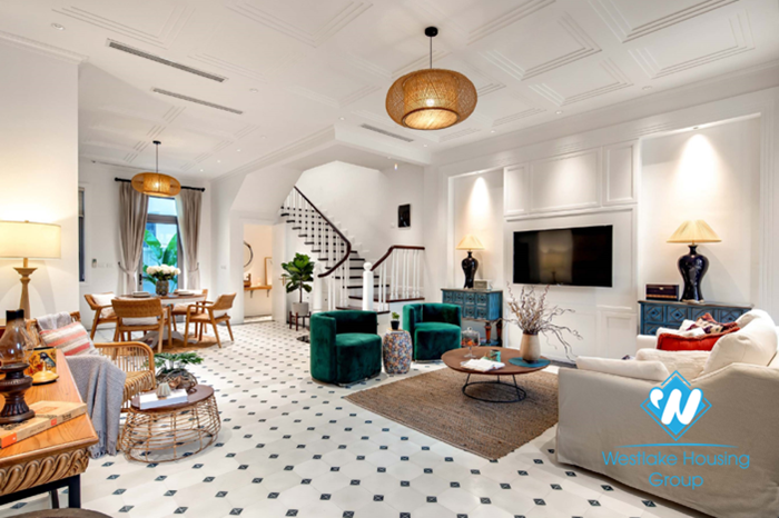 Exquisite design townhouse for remt in Vinhome Harmony Long Bien