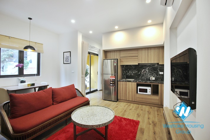 A unique 1 bedroom  duplex apartment with high quality furniture for rent in Tay Ho