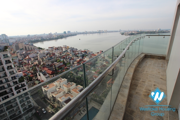 High quality, lake view 03 bedroom apartment for rent in Golden Westlake, Tay Ho, Hanoi