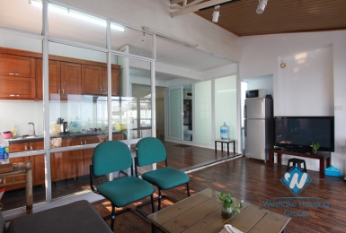 A super bright and cool apartment in hight level for rent on Lac Long Quan street.
