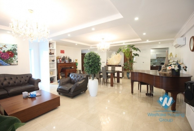 Spacious 4 bedrooms apartment for rent in L-building, Ciputra, Hanoi