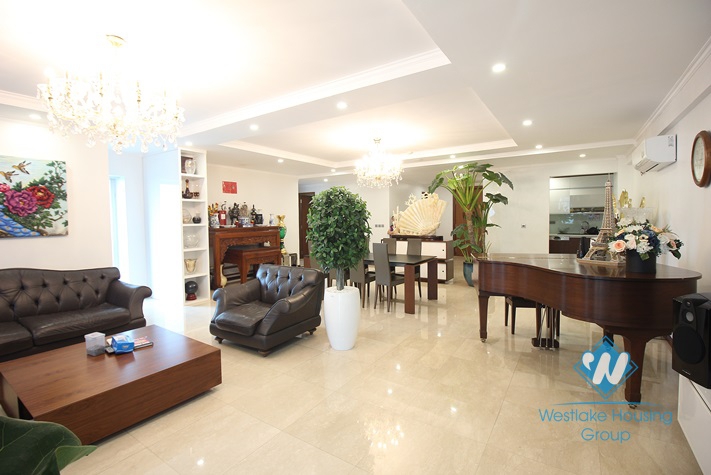 Spacious 4 bedrooms apartment for rent in L-building, Ciputra, Hanoi