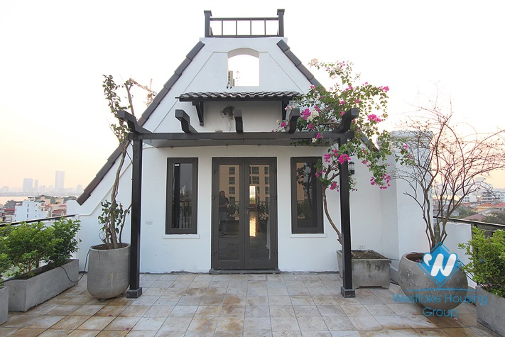 Beautiful 4 bedrooms with big balcony apartment for rent in Tay Ho District 