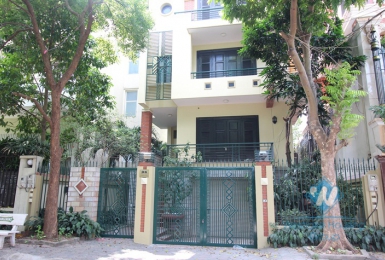 Beautiful villa for rent on Dang Thai Mai, Tay Ho with large ground terrace with greenary, 5 mins walk to Westlake