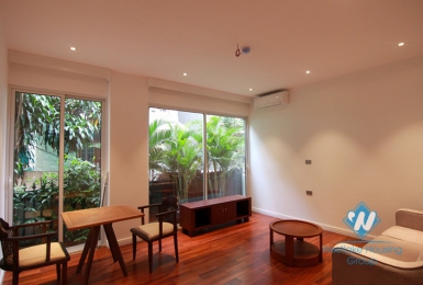 A cozy and  elegant apartment on the ground floor for rent in Dang Thai Mai