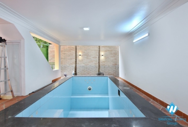 Furnished house rental with swimming pool in a quiet area in Tay Ho district, Hanoi