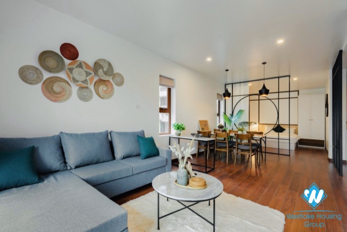 Bright spacious 2-bedroom serviced apartment for rent on To Ngoc Van