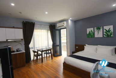 An Amazing 1 bedroom studio in soughtly with lovely balcony for rent in Ba Đình