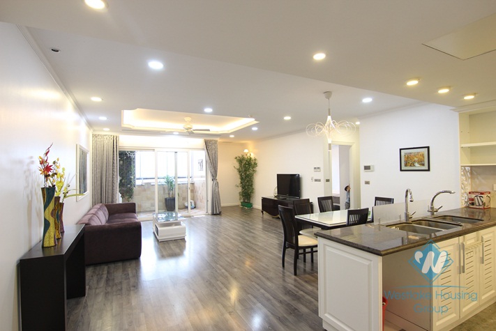Big two bedrooms apartment for rent in Thuy Khue street, Tay Ho district, Ha Noi