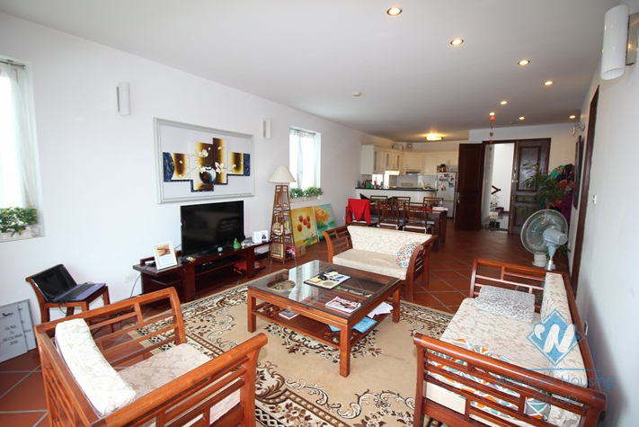 Good quality lake view 2 bedrooms apartment for rent in Truc Bach, Hanoi