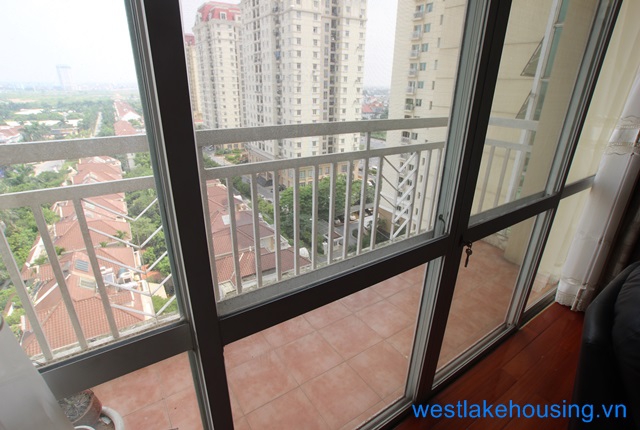Nice apartment with wooden floor for rent in Ciputra, Tay Ho, Ha Noi